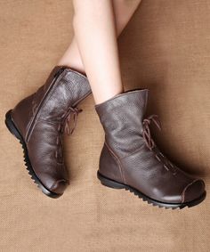 Casual Brown Splicing Lace Up BootsMade of:-Cowhide Leather Upper.-Rubber sole-Genuine Leather cushioned insole.0.78"/2cm Heel Brown Lace-up Boots With Contrast Sole, Leather Cushion, Lace Up Boots, Cowhide Leather, Phone Numbers, Black Boots, Rubber Sole, Leather Upper, Genuine Leather