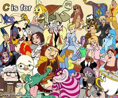 cartoon characters with the words c is for g