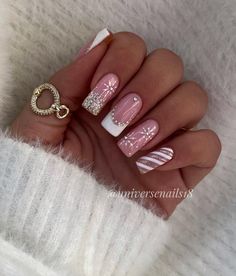 Ideas Uñas, Snowflake Nail, Queen Nails, Nail Pictures, Acrylic Nails Coffin Pink, Clear Nails, Acrylic Nails Coffin