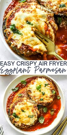 easy crispy air fryer eggplant parmesan