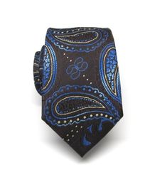 Mens Tie. Brown Blue and Yellow Paisley Mens Necktie Blue Paisley Print Ties For Business, Blue Paisley Print Business Ties, Patterned Ties For Black Tie Occasions, Blue Semi-formal Necktie, Blue Adjustable Formal Neckwear, Blue Semi-formal Standard Tie, Blue Semi-formal Neckwear, Blue Paisley Print Tie For Black Tie Events, Blue Paisley Print Ties For Black Tie Events