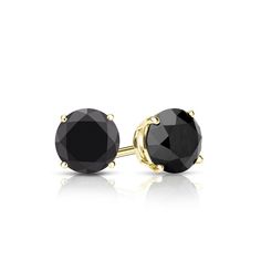 Black diamond stud earrings are a stylish fashion statement. These 1 carat tw black studs are a bold fashion statement with each round circle cut diamond earring weighing 1/2 carat. These modern black diamond studs make a perfect gift. Set in a 4-prong basket setting, available with lever back, screw back or push backings set in 14kt Yellow Gold metal that sets of the mysterious black tone. Modern Diamond Earrings, Black Diamond Stud Earrings, Studs For Men, Black Diamond Pendant, Black Diamond Earrings Studs, Black Diamond Studs, Black Diamond Earrings, Diamond Earrings Studs Round, Colored Diamond Rings