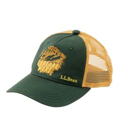 We made our popular trucker-style Kids' hat in a Toddlers' size, with fun graphics inspired by the great outdoors. Slightly Fitted. Visor and crown are made from soft 100% cotton. Breathable 100% polyester mesh shell and front panel. Handwash, dry flat. Adjustable back strap - one size fits all. Imported. | Toddlers' Trucker Hat, Synthetic/Cotton Blend Green Cotton Snapback Hat For Outdoor Activities, Green Casual Hat For Adventure, Casual Green Hat For Adventure, Green Casual Adventure Hat, Green Cotton Baseball Cap For Outdoor Activities, Outdoor Baseball Season Hats With Letter Print, Green Snapback Hat With Letter Print For Outdoor, Letter Print Trucker Hat With Curved Brim For Outdoor, Outdoor Trucker Hat With Letter Print And Curved Brim