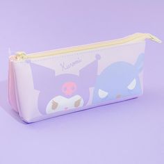 Keep your pencils and other writing tools inside this super cute synthetic leather case! It features kawaii prints of My Melody and Kuromi together with their friends. This case is made from synthetic leather and has two compartments for sorting your pens. Cute Kawaii Pencil Case For School, Kawaii Multicolor Pencil Case For School, Kawaii Multicolor Pencil Shaped Pencil Case, Cute Rectangular Pencil Case, Kawaii Stationery For Daily Use And Back To School, Pink Kawaii Pencil Case For Storage, Kawaii Pencil Case With Pen Slots For School, Kawaii School Pencil Case With Pen Slots, Kawaii Pink Stationery For Everyday Use