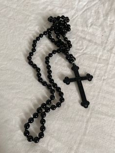 Gothic onyx necklace with black cross pendant Gothic Altar, Gothic Rosary, Gothic Cross Necklace, Gothic Cross, Jewelry Gothic, Gothic Crosses, Necklace Gothic, Goth Jewelry, Gothic Necklace