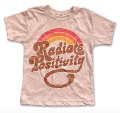 Radiate Positivity Tee (Peach Triblend). Super soft peach triblend tee (50% polyester / 25% cotton / 25% rayon). Positive Tees, Radiate Positivity, Grace And Lace, Toddler Tops, Positive Messages, Baby & Toddler Clothing, Staple Pieces