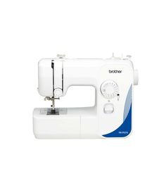 the brother sewing machine is white and blue