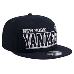 Be as loud and proud as you want to be by wearing this New York Yankees Game Day Bold 9FIFTY hat from New Era. It features New York Yankees graphics embroidered across the crown, perfect for showcasing your devotion. The snapback closure will ensure you have a comfortable fit every time. Brand: New Era; Contrast-color undervisor; Embroidered graphics with raised details; Flat bill; High Crown; Imported; Material: 100% Polyester; Officially licensed; One size fits most; Six panels with eyelets; S Navy Adjustable Snapback Hat For Fans, Navy Adjustable Snapback Hat For Fan Gear, Navy Sporty Six-panel Snapback Hat, Collegiate Six-panel Snapback Hat For Fan Gear, Navy Six-panel Snapback Hat For Sports, New York Yankees, Snapback Hats, Mlb, New Era