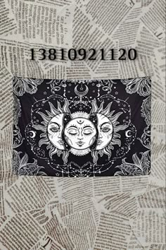 an image of the sun and moon on a book page with words written in it