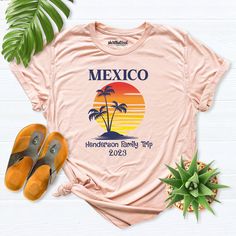 Mexico vacation shirt, Family Matching summer vacation Shirt, custom family vacation Shirt, summer vacay palm shirt, Family Trip 2023 Shirts, Custom Vacation Shirt, mexico travel shirt, travel group shirt Hello! Thank you for supporting small businesses. My main priority here is the satisfaction of my customers. My t-shirts are Bella+Canvas brand. If Bella+Canvas is out of stock, I will send it from a brand of the same size and quality. If you want to see this design on the SWEATSHIRT you can bu Casual Summer Shirt For Family Vacation, Summer Family Vacation Shirt With Short Sleeves, Summer Letter Print Top For Family Vacation, Short Sleeve Shirt For Family Beach Vacation, Short Sleeve Shirt For Family Vacation, Casual Short Sleeve Shirt For Family Vacation, Relaxed Fit Summer Top For Family Vacation, Family Matching Graphic Print Tops For Vacation, Pre-shrunk Tops For Family Vacation In Summer