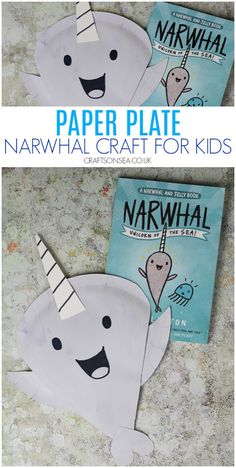 paper plate narwhale craft for kids to make with the book narwhale