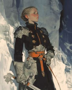 Imperial Character Design, Female Explorer Art, French Fantasy Art, Prison Guard Character Design, 1950 Character Design, Character Design Art Style, Someone Painting Reference, Storyteller Character Design, Dnd Inspiration Art