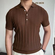 Season:Summer; Function:Breathable,Stretchy; Fabric:Polyester; Sleeve Length:Short Sleeve; Look After Me:Washable,Wet and Dry Cleaning; Gender:Men's; Style:Basic,Fashion,Modern; Elasticity:Micro-elastic; Tops Type:Button Up Polos,Knit Polo,Golf Shirt; Occasion:Holiday,Casual,Sports; Pattern:Plain; Design:Button; Neckline:Lapel; Listing Date:06/18/2024; Bust:; Length:; Shoulder Width:; Sleeve: Brown Top With Button Closure And Casual Collar, Solid Color Casual Collar Polo Shirt With Button Closure, Classic Polo Shirt With Button Closure And Casual Collar, Fitted Casual Polo Shirt With Buttons, Solid Color Polo Collar Top With Buttons, Casual Polo Shirt With Johnny Collar, Classic Polo Shirt With Casual Collar, Classic Polo Shirt With Buttons And Casual Collar, Solid Polo Shirt With Buttons