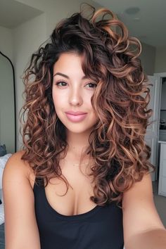 Money Piece Curly Hair, Styles For Medium Hair, Hair Styles For Medium Hair, Curly Hair Cut, Perfect Curly Hair, Hair Styles For Long Hair, Curly Haircut, Curly Pixie Hairstyles, Bombshell Hair