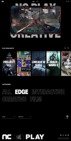 an advertisement for the edge interactive creative film project, with images and text on it