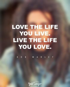 a woman's face with the words love the life you live, live the life you love