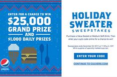 an advertisement for the pepsi holiday sweeps