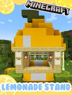 the lemonade stand in minecraft is ready to be used as a kitchen and dining area