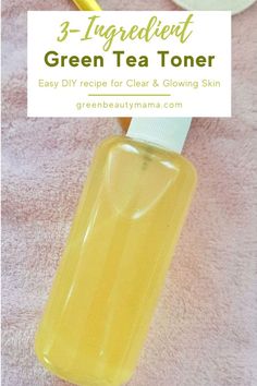 Get Glowing Skin with this DIY Face Toner Green Tea Face Mask Diy Skin Care, Vegetable Glycerin Uses Diy, How To Use Green Tea For Face, Diy Skin Toner Recipes, Green Tea Toner Diy, Green Tea For Skin