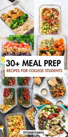 meal prep ideas for college students Good Meal Prep Ideas, Cheap Student Meals, College Student Meals, Healthy Student Meals, Cheap College Meals, College Meal Planning, Delicious Meal Prep Recipes, Student Meals