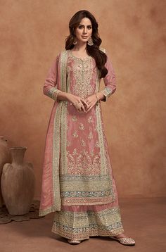 Plazzo Suits, Salwar Suits Party Wear, Palazzo Suit, Lehenga Style, Silk Bottoms, Casual Wear Women, Salwar Kameez Designs, Pakistani Designers, Georgette Fabric