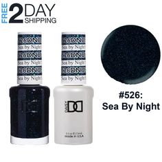 DND Soak Off Gel & Lacquer Duo Set #526 Sea By Night, is a high gloss shine that lasts for up to 3 weeks with no chipping or peeling and soaks completely off in 10 to 15 minutes. DND set is applied faster, feels thinner, and last longer than any other gel available. Forget base coats, bond-aids, and primers. DND delivers a fast two-step professional system that is unique from any other on the market. Fused with essential vitamins, DND makes nail stronger, healthier, as well as stunning for weeks Dnd Gel Nail Polish, Nail Polish Box, Sky Light, Gel Lacquer, Dark Sky, Nail Plate, Nail Polish Collection, Soak Off Gel, Uv Lamp