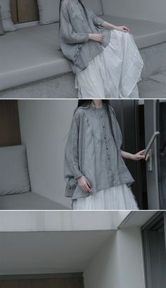 自制冰丝灰蝙蝠袖抽绳宽松随性衬衫上衣 – bydudecom Oversized Solid Tops With Drawstring Hood, Oversized Solid Hooded Tops With Drawstring, Oversized Soft-washed Faded Tops, Oversized Washed Tie-dye Tops, Oversized Soft-washed Tie Dye Top, Top Shirt, Silk, Grey