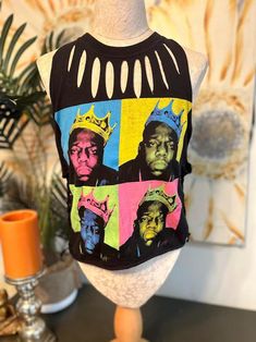 Upcycled Biggie Smalls T.  Cropped size M/L Hilton Head Island Sc, Biggie Smalls, Hilton Head Island, Hilton Head, Gift Registry, High Fashion, Gender Neutral, Bathing Beauties, Birthday Gifts