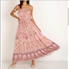 Reposhing This Item I Purchased From @Wildflower_aren. Loved It, But Ready To Rotate For Something New. Questions? Leave A Comment Below! Linen Gown, White Maxi Dress Boho, Dress Blush Pink, Spell Dresses, Blush Pink Color, Strappy Maxi Dress, Cutout Maxi Dress, Maxi Sundress, Maxi Gown Dress