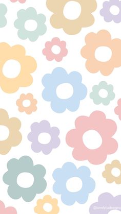 an abstract flower pattern with pastel colors