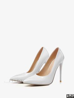 Fisdy - Yellow Stiletto High Heels: Timeless Pointed Toe Pumps Studded Ankle Boots, Party Pumps, Pumps Heels Stilettos, Bridesmaid Shoes, White Pumps, Classic Pumps, Stiletto Pumps, Fall Shoes, High Heels Stilettos