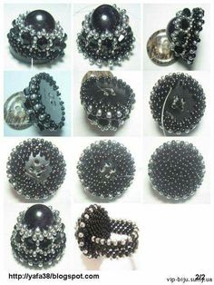 several different types of beaded buttons