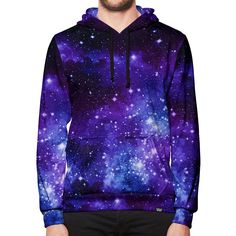 Blurple Galaxy Vibes Pullover Hoodie Front Galaxy Inspired Fashion, Purple Relaxed Fit Hoodie For Winter, Purple Relaxed Fit Hoodie With Long Sleeves, Winter Purple Hoodie Relaxed Fit, Relaxed Fit Purple Hoodie With Long Sleeves, Galaxy Aesthetic Clothes, Purple Relaxed Fit Top With Drawstring Hood, Purple Sweatshirt With Drawstring Hood In Relaxed Fit, Purple Hoodie With Kangaroo Pocket For Streetwear