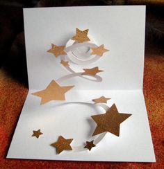 Stars Homemade Christmas Cards, Diy Christmas Cards, Christmas Card Design, E Card, Kirigami, Pop Up Cards, Christmas Cards Handmade, Homemade Christmas, Xmas Cards