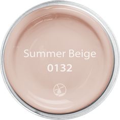 a pink nail polish bottle with the words summer beige 0132 in white lettering