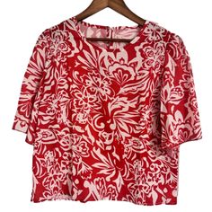 Brand New Shein Women’s Large Summer Red Floral Print Crew Neck Ruffle Sleeve Shirt 100% Polyester Machine Washable Red Summer Crew Neck Blouse, Red Crew Neck Blouse For Summer, Red Printed Short Sleeve Top, Red Crew Neck Blouse For Spring, Red Floral Print Crew Neck Blouse, Red Crew Neck Blouse With Floral Print, Red Short Sleeve Top With Floral Print, Red Short Sleeve Tops With Floral Print, Red Floral Print Short Sleeve Tops