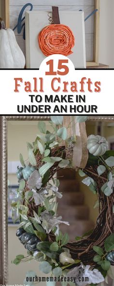 fall crafts to make in under an hour