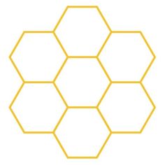 the hexagonal pattern is shown in yellow