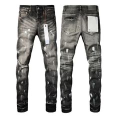 #ad Find ideas and inspiration for Purples jeans street distressed paint repair low raise Skinny Denim brands pants, Fashion Mens Clothing Purple Brand Jeans, Ksubi Jeans, Ripped Denim Pants, Black Denim Pants, Fits Streetwear, Denim Pants Mens, Purple Jeans, Pants Fabric, Short Denim