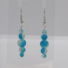 Made Of High Quality Alloy And Glass Beads. High Color Endurance. Comes Individually Sealed New Never Worn #70 Blue Glass Beaded Dangle Earrings, Hypoallergenic Blue Beaded Earrings, Blue Glass Round Bead Earrings, Blue Round Bead Glass Earrings, Blue Glass Round Beads Earrings, Blue Glass Beaded Earrings, Blue Glass Earrings With Round Beads, Blue Glass Beaded Drop Earrings, Blue Glass Beaded Earrings With Ear Wire