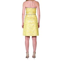 Crafted in Italy from yellow, gold and silver brocadeDecoratively embellished with metallic beads, faux pearls and crystals at the waist and neckline Yellow, gold and silver brocadeConcealed hook and zip fastening at side63% acetate, 21% polyamide, 16% polyester; embroidery: 40% cotton, 30% metallic fiber, 30% polyester; lining: 100% silkDry cleanDesigner Style ID: 415356ZGZ06Made in Italy Gucci Silk Dress For Wedding, Gucci Silk Wedding Dress, Gucci Embellished Evening Dress, Glamorous Fitted Gucci Dress, Gucci Silk Dress For Gala, Sleeveless Gucci Cocktail Dress, Gucci Sleeveless Party Dress, Embellished Strapless Silk Dress, Luxury Gold Strapless Dress