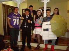 a group of people dressed up in costumes