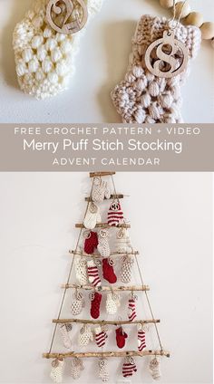 crochet christmas tree ornament pattern and video merry puffi stitch stocking