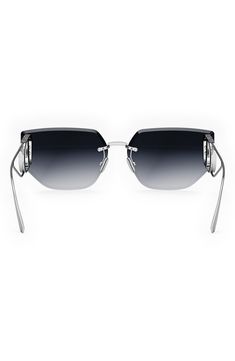 These angular butterfly sunnies feature polished logo-detailed open temples based on the clasp of the Montaigne carryall. 65mm lens width; 14mm bridge width; 135mm temple length 100% UV protection Adjustable nonslip nose pads Metal Made in Italy Modern Metal Frame Sunglasses For Evening, Modern Evening Shield Sunglasses With Tinted Lenses, Modern Shield Sunglasses With Tinted Lenses For Evening, Modern Tinted Shield Sunglasses For Evening, Elegant Shield Sunglasses With Gradient Lenses For Formal Occasions, Luxury Rimless Shield Sunglasses With Gradient Lenses, Silver Rimless Sunglasses For Evening, Silver Rimless Evening Sunglasses, Elegant Silver Cat Eye Sunglasses For Evening