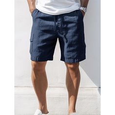 Season:Spring  Summer; Fabric:40% Linen; Gender:Men's; Style:Casual,Classic; Occasion:Going out,Daily,Vacation; Fit Type:Regular Fit; Function:Breathable,Comfortable; Waistline:Mid Waist; Pattern:Plain; Design:Elastic Waist,Drawstring,Pocket; Pants Type:Summer Shorts,Linen Shorts,Shorts; Fly Type:Button,Zipper; Front page:FF; Listing Date:02/23/2024; Production mode:External procurement; Hips:; Length:; Waist:; Pants Length:Short Vintage Outfits Winter, Shorts Linen, Button Pants, Linen Men, Blazer Set, Blue Khakis, Shorts Summer, Classic Casual, Luxury Linen