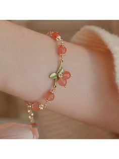 Collar  Zinc Alloy   Embellished   Women's Fashion Jewelry Diy Wire Jewelry Rings, Korean Jewelry, Fairy Jewelry, Birthday Gifts For Teens, Chic Bracelet, Girly Accessories, Fancy Jewellery, Glass Beaded Bracelets, Birthday Jewelry Gift