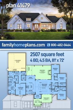 the floor plan for this house is very large and has two master suites on each side