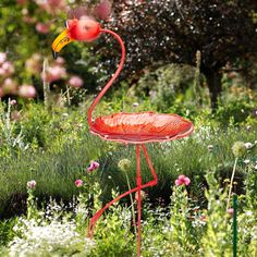 PRICES MAY VARY. 🦩Material: The bird bath is made of glass and steel. The glass bowl is dealt with hand-painted, and durable metal piles provide stability in strong winds. The assembly can be completed in one minute. 🦩Detail: Flamingo bird bath is like a lifelike flamingo in the yard. This bird bath is weather resistant, perfect for your yard, adopt distressed design, and comes with a colorful glass bowl with scalloped edges. 🦩Size: The size of this flamingo bath is 15*9*36inches. Attract you Outdoor Snowman, Glass Bird Bath, Flamingo Garden, Flamingo Bird, Garden Decorations, Metal Stand, Glass Birds, Garden Statues, Bird Lovers