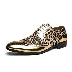 Category:Oxfords; Upper Materials:PU; Season:Fall,Spring; Gender:Men's; Toe Shape:Pointed Toe; Style:Casual; Outsole Materials:Rubber; Occasion:Party  Evening,Daily; Closure Type:Lace-up; Pattern:Bullock Carved,Leopard; Shipping Weight:0.55; Listing Date:12/20/2021; Foot Length:; Size chart date source:Provided by Supplier.; US Size:null; UK Size:14.5; EU Size:50 Leopard Print Wedding, Punk Style Men, Jumpsuits Outfit, Leopard Print Shoes, Leather Brogues, Mens Designer Shoes, Oxford Shoes Men, Brogue Shoes, Men Formal