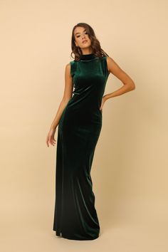 Velvet Dress, Bridesmaid Dress, Maxi Dress, Dark Green Dress, High Neck Dress, Slit Dress, Dress Sleeveless, Cocktail Dress, Woman Dress, guest wedding dress, elegant dress, maid of honor, formal dress, bridal attire, mother of the bride, reception dress, civil ceremony dress, gown dress. More velvet dresses you can find here: desirvale.etsy.com ❖ The material is quality, flexible and stretchy. ❖ Please read the dress description and find your size. ❖ In note to seller please write: your height Rustic Dresses, Velvet Dress Long, Civil Wedding Dresses, Dark Green Dress, Velvet Bridesmaid Dresses, Green Velvet Dress, Dress Bridesmaid, Fall Wedding Dresses, Dress Cocktail